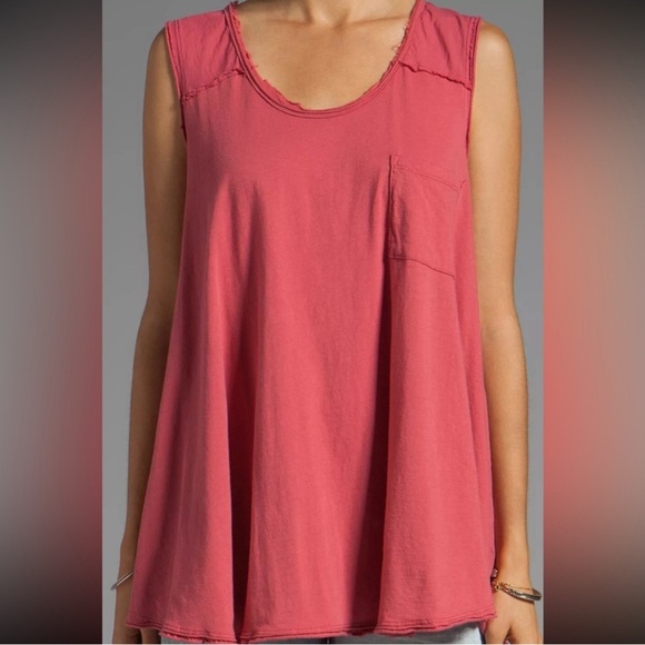 WE THE FREE PEOPLE ROUND THE WORLD OVERSIZED TEE SHIRT TANK TOP Size M - Picture 5 of 8